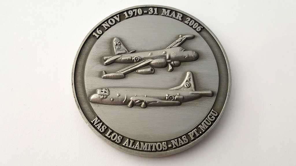 Navy Squadron Challenge Coin Back