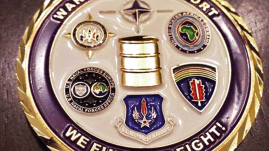 DLA Energy Custom Challenge Coin front