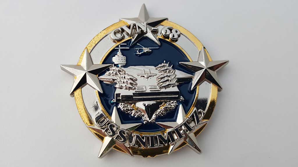 cutout challenge coin artwork