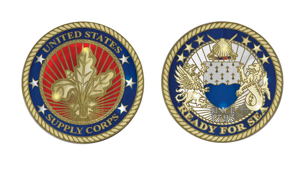 Navy Supply Corps Challenge Coin Artwork