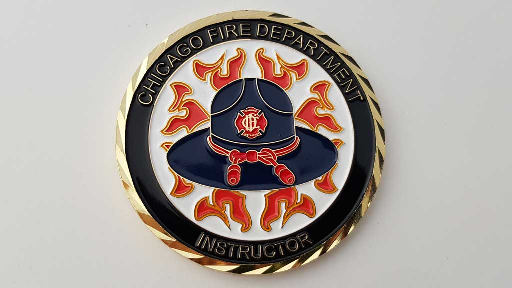 Chicago Fire Department Challenge Coin Back