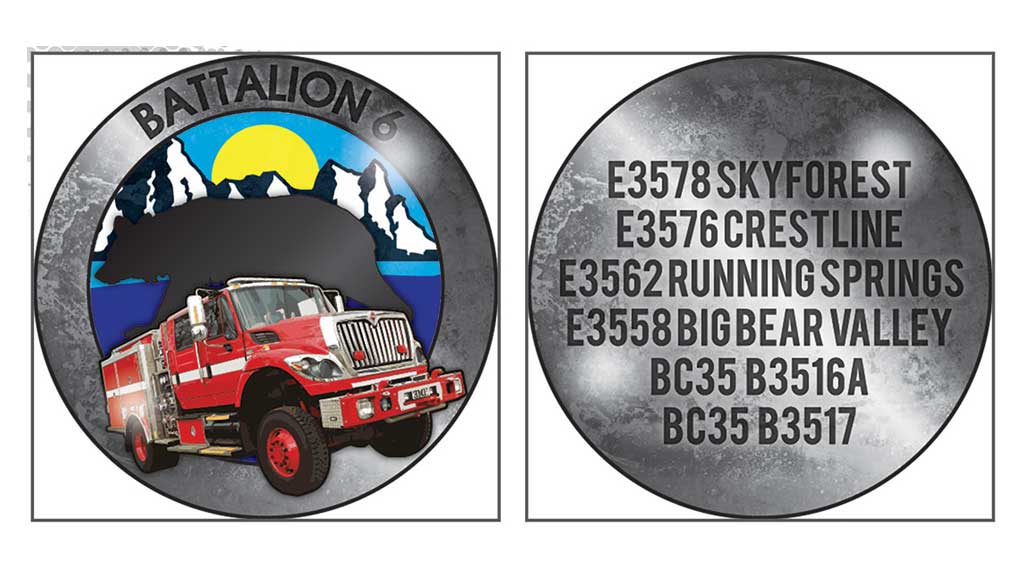firefighter custom challenge coins Battalion 6 Firefighter challenge coin artwork