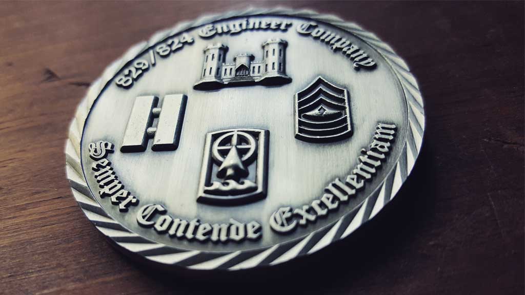 Army Challenge Coin for Engineers Front