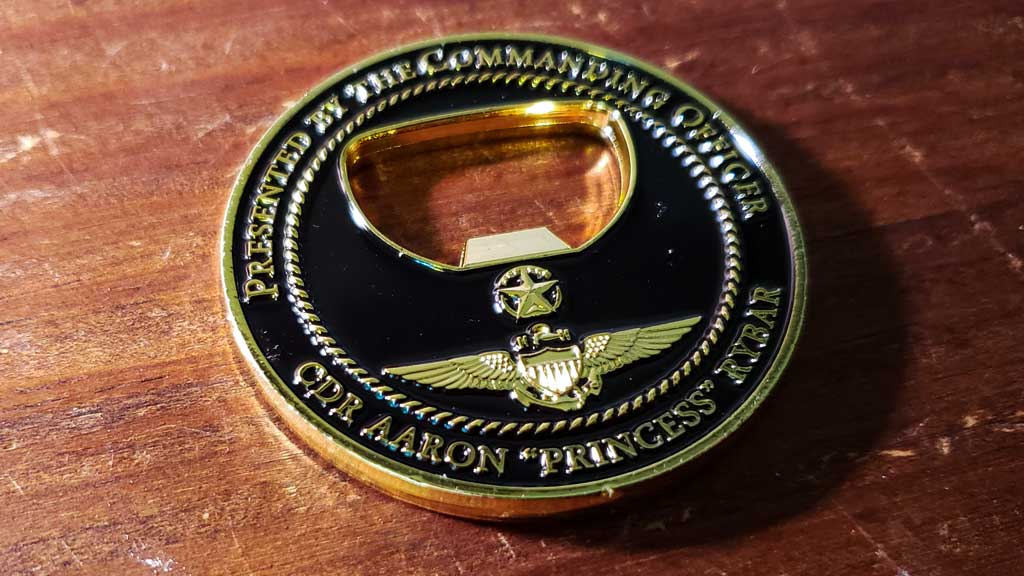 Navy command challenge coin custom front