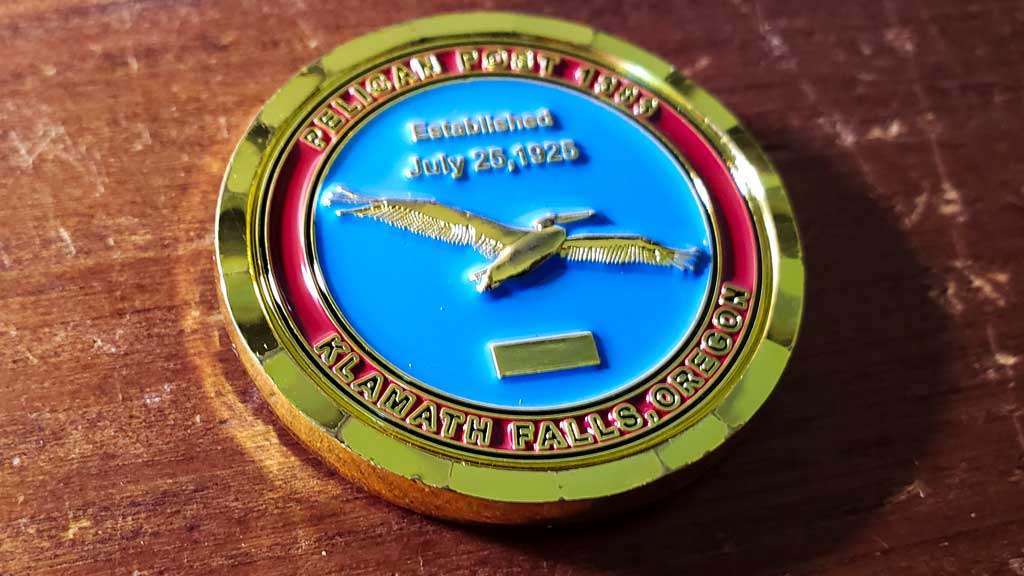 Veterans of Foreign Wars Challenge Coin Back