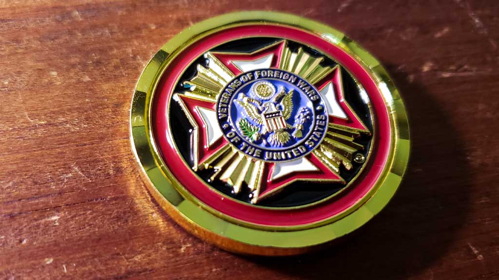 Veterans of Foreign Wars Challenge Coin Front