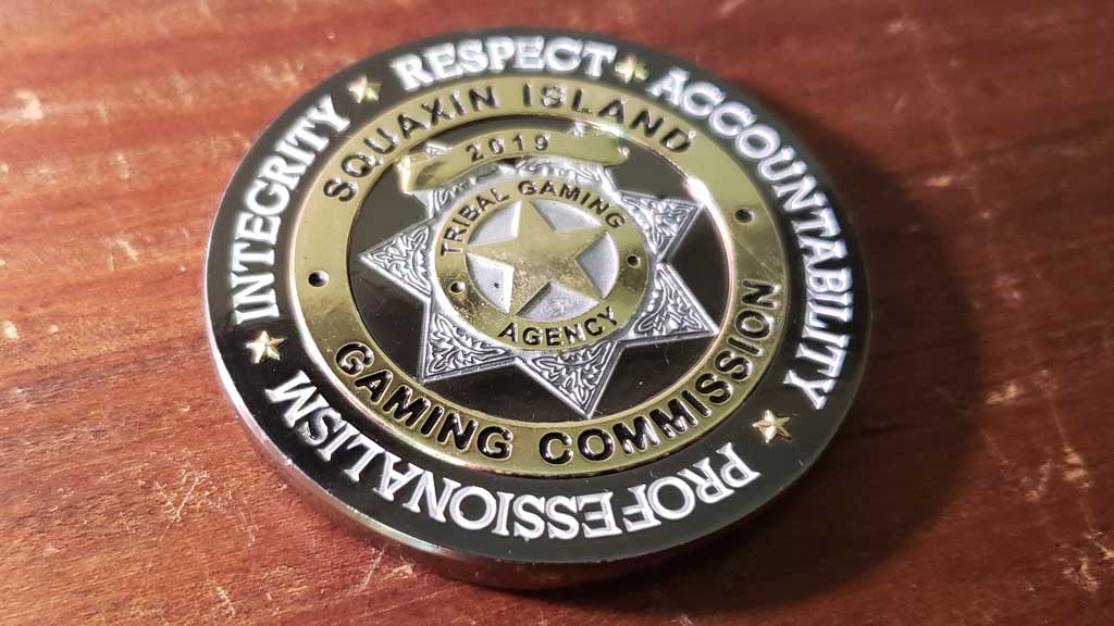 gaming commission challenge coin front