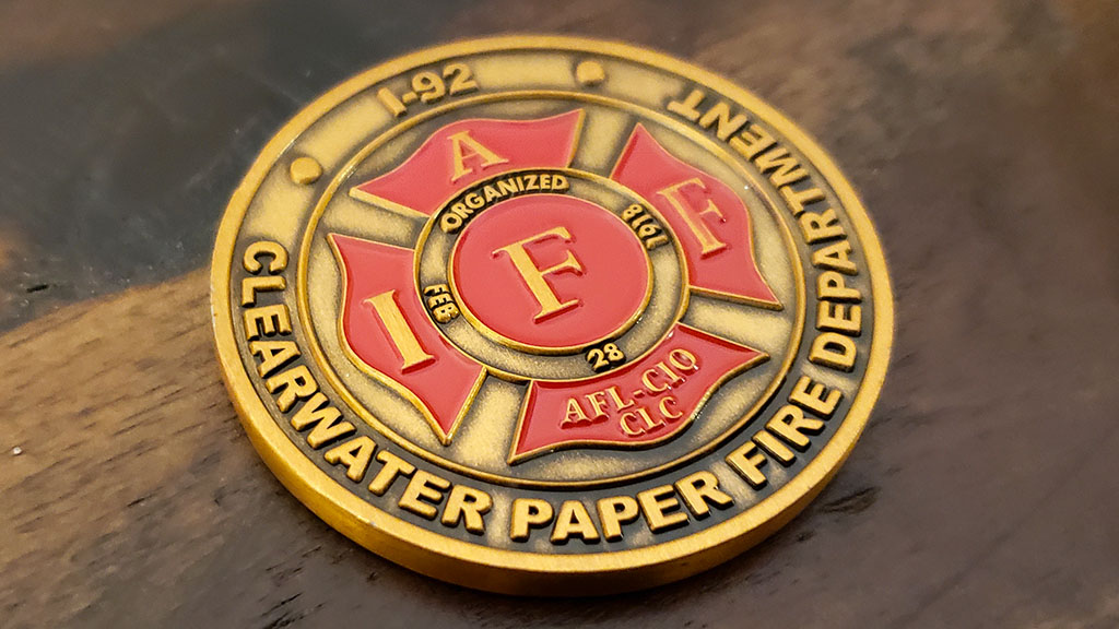 IAFF challenge coin front