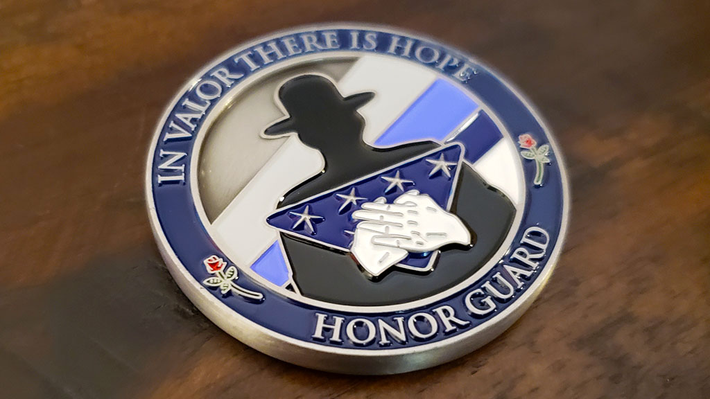 honor guard challenge coin front