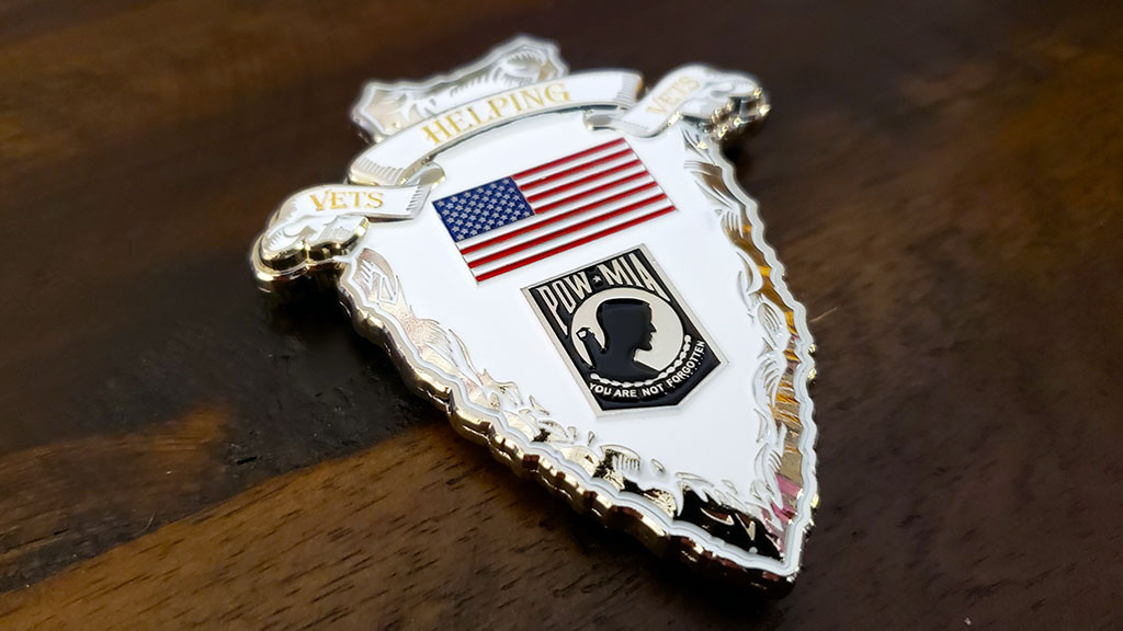 powmia challenge coin front
