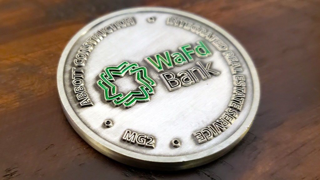 wafd bank challenge coin front