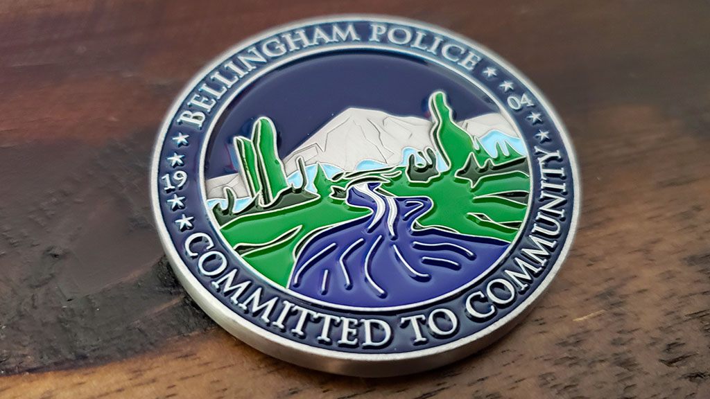 bellingham pd challenge coin back