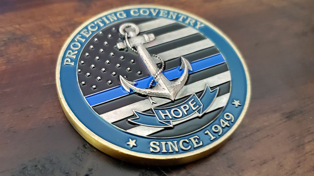 coventry police challenge coin back