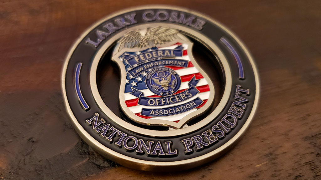 federal law enforcement coin front