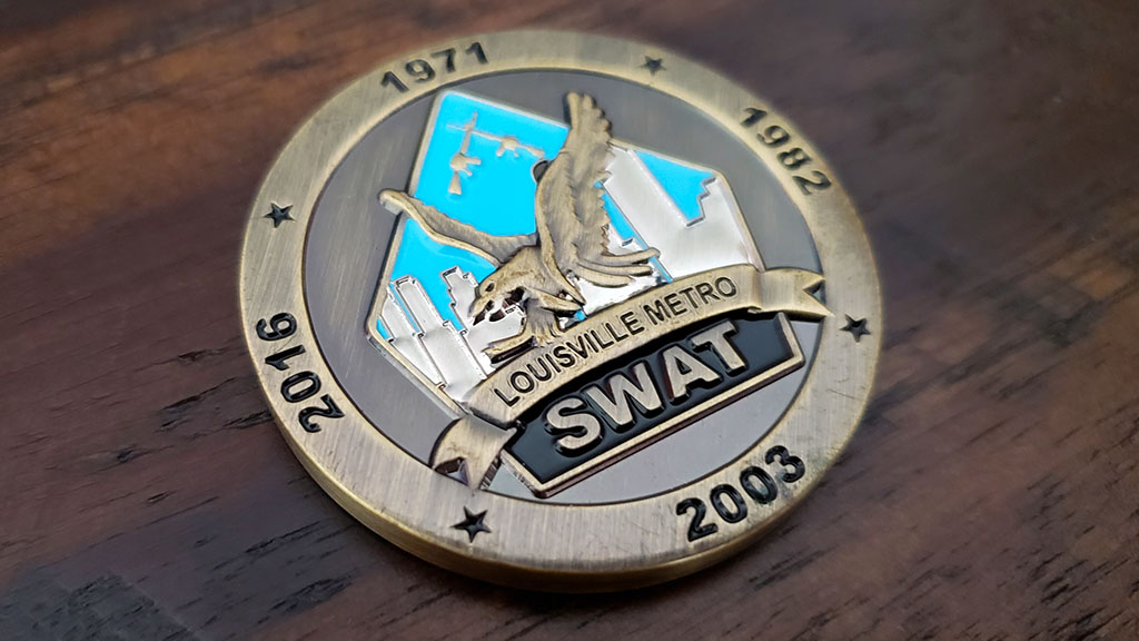 louisville swat challenge coin front