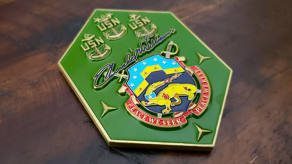 navy scb challenge coin front