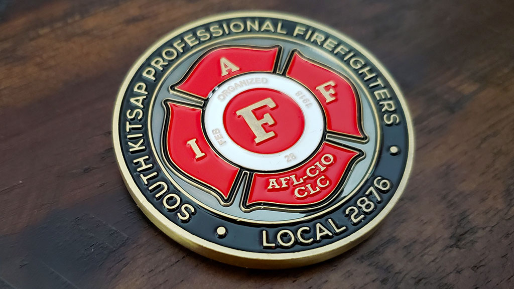 south kitsap firefighter coin front