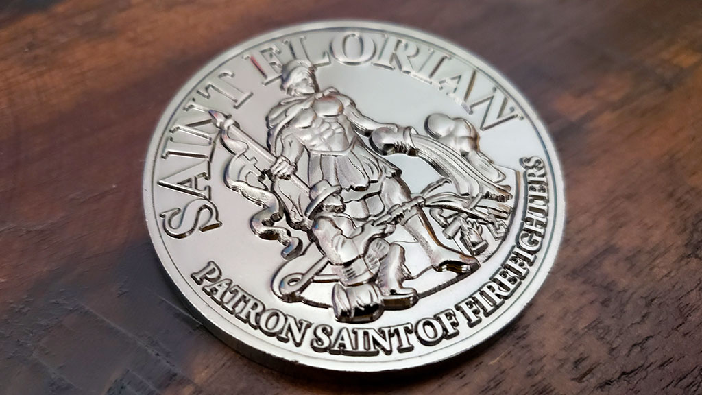 suncor firefighter challenge coin front
