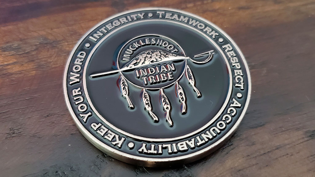 muckleshoot tribe challenge coin front