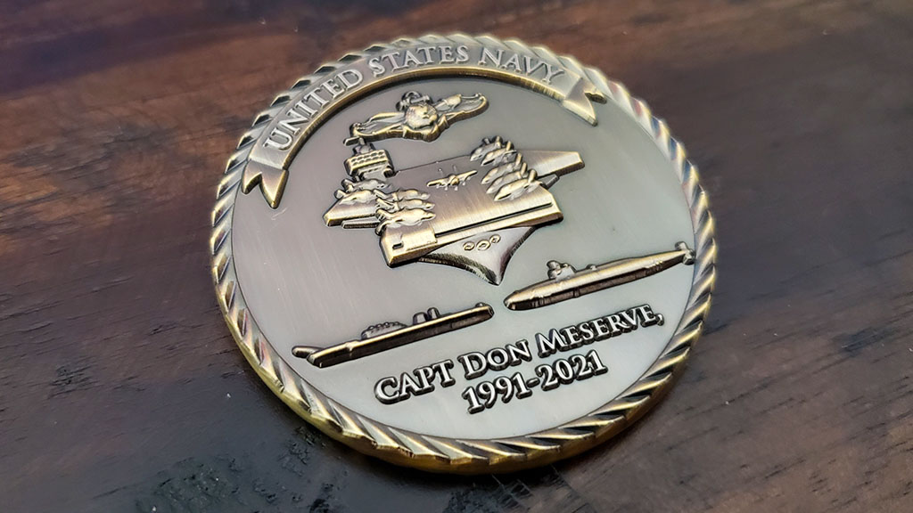 navy captain challenge coin back