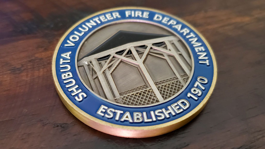 shubuta fire and rescue coin back