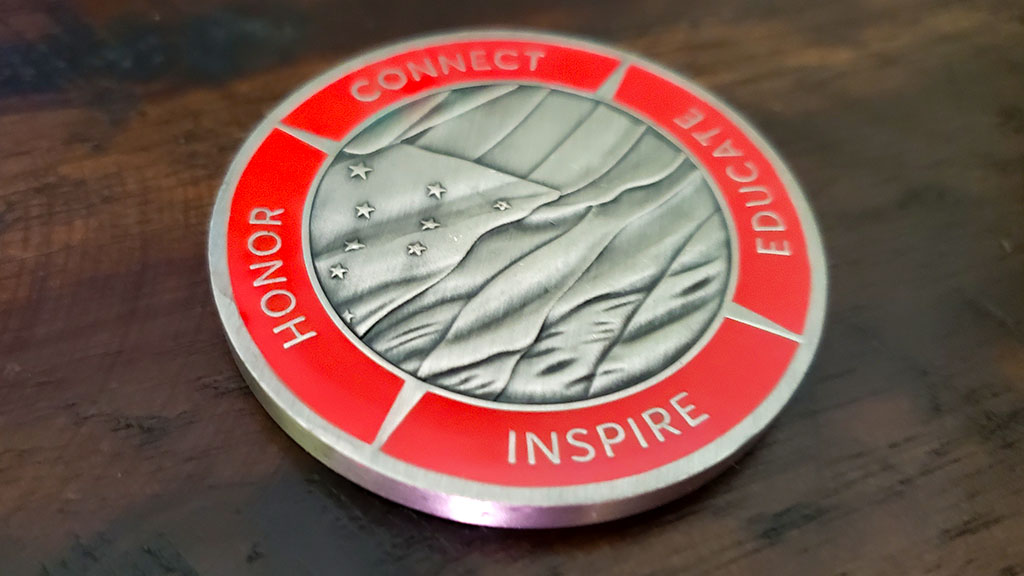 veterans museum challenge coin back