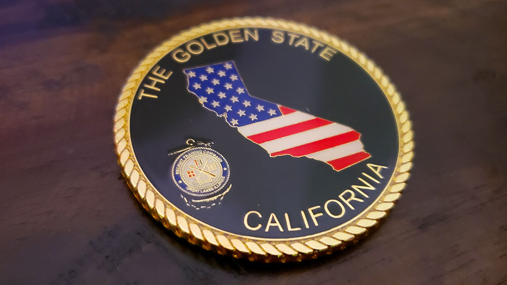 california state challenge coin back