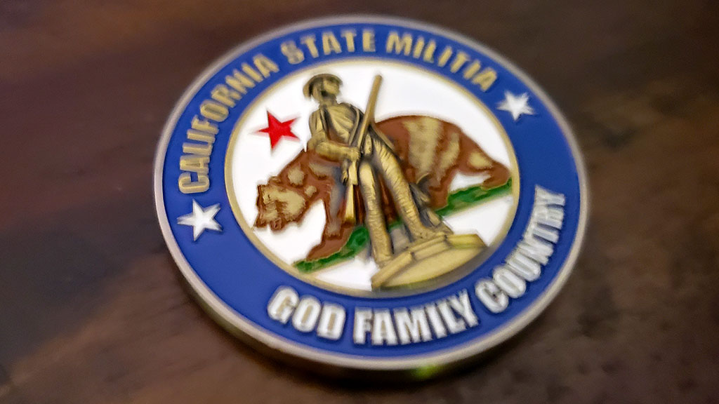 california state militia coin front