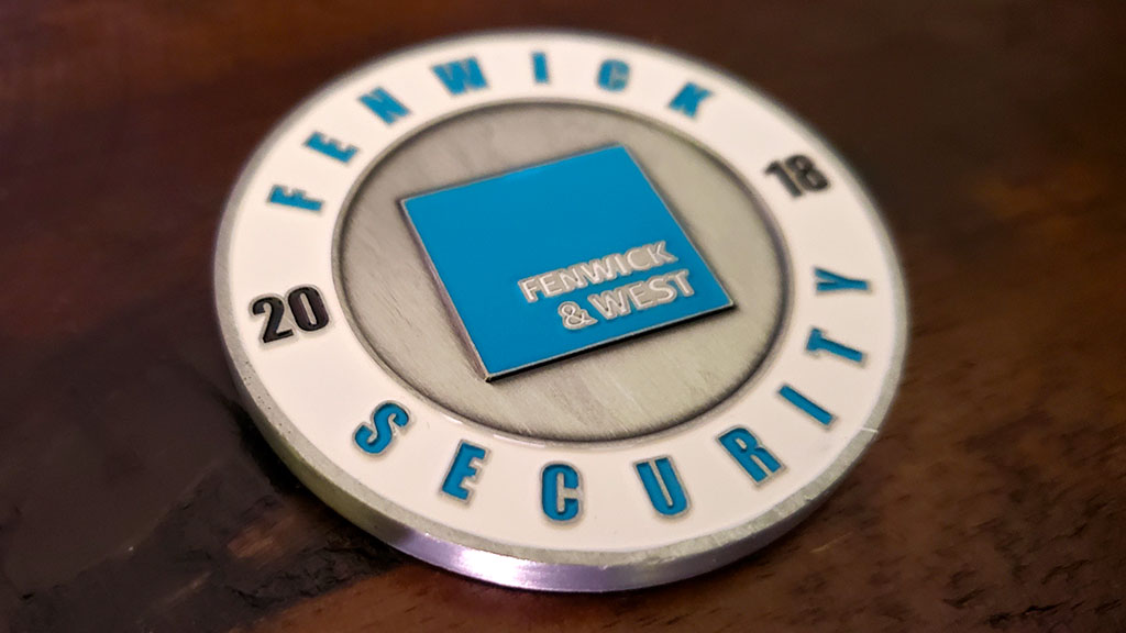 fenwick and west security coin back