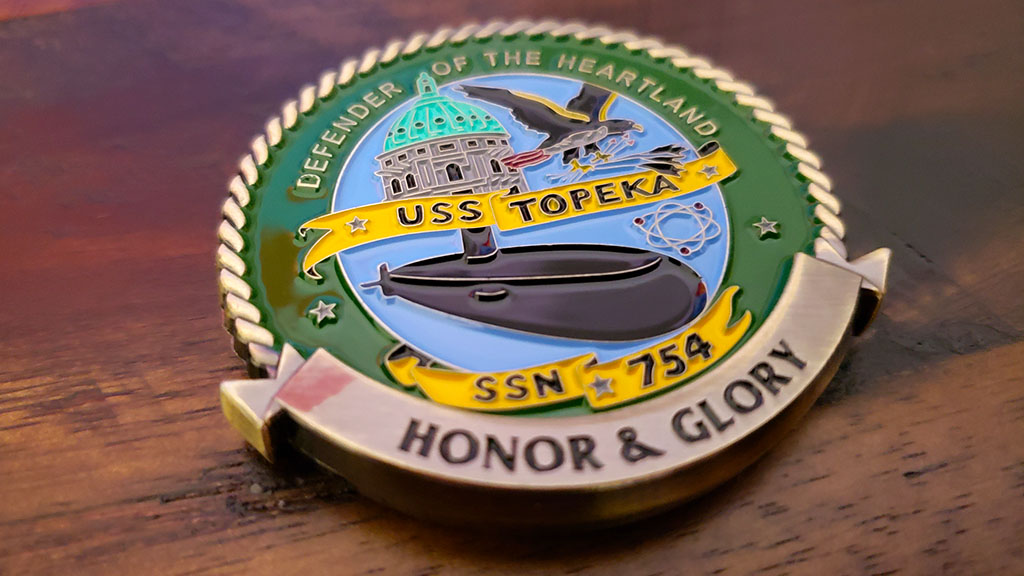uss topeka ssn 754 coin front