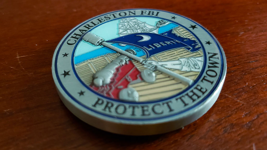 charleston fbi challenge coin back