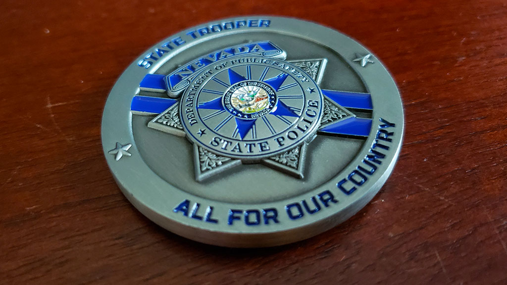 nevada highway patrol coin back