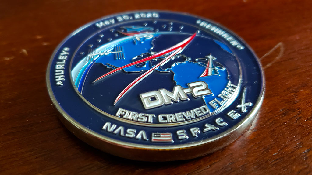 SpaceX X NASA DM-2 Coin