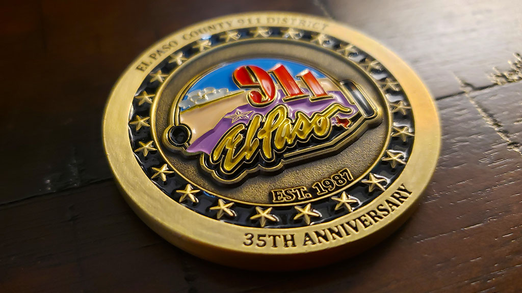 el paso 911 challenge coin front