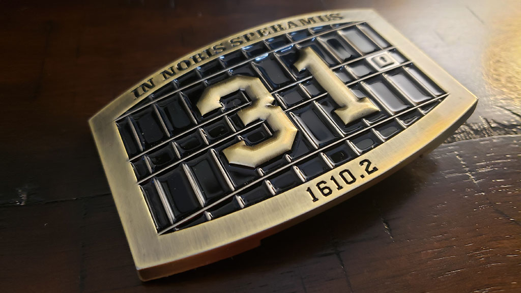 secnav custom belt buckle front