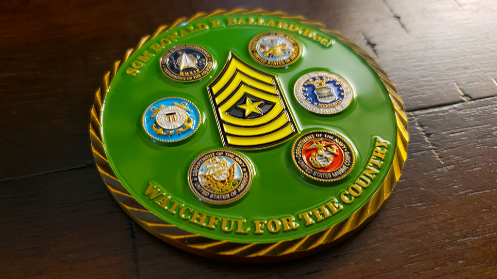 vfw department challenge coin back