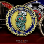 Wells Warriors Armed Forces Night Challenge Coin front