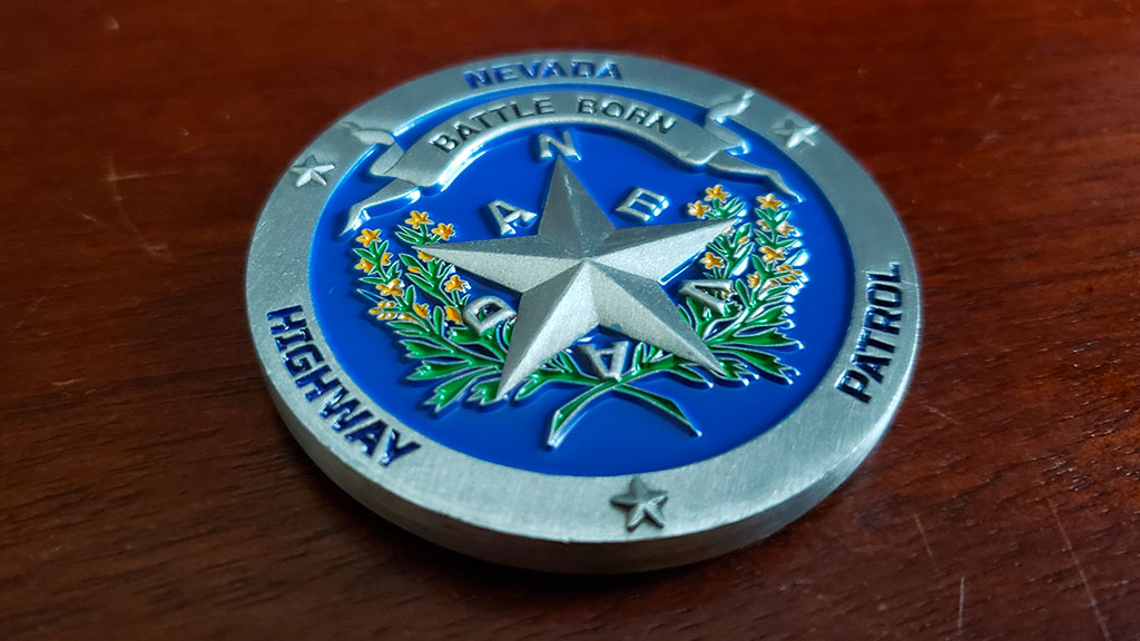 Nevada Highway Patrol Trooper Coin Design | Embleholics