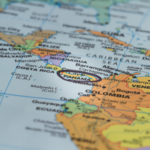 Panama highlighted on a map