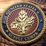 Embleholics Custom challenge coin for the Supply Corps